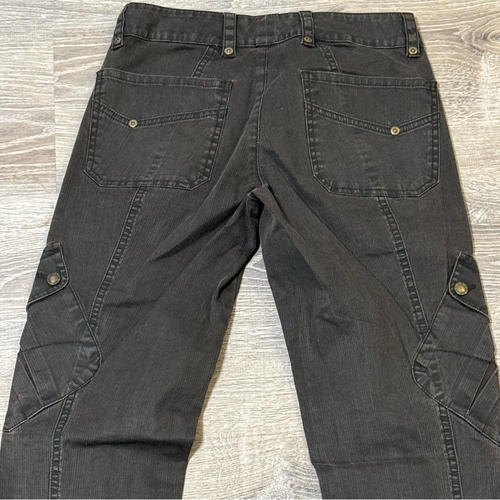 Peruvian Connection Cargo Pants Womens US 2 Slim Pima Ankle Zip - Picture 5 of 9
